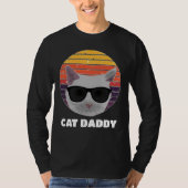RETRO CAT DADDY  80S STIJL T-SHIRTS (Voorkant)