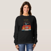 Retro Cat Driving Funny Classic Style Winter Trui (Voorkant volledig)