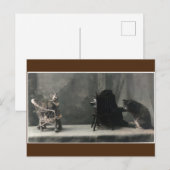   Retro Cat Foto nemen Briefkaart (Voorkant / Achterkant)