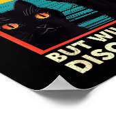 Retro Cat Funny Introverted But Willing To Discuss Poster (Hoek)