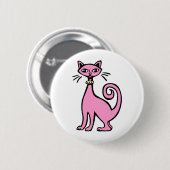 Retro Cat - Gepersonaliseerd Ronde Button 5,7 Cm (Voorkant /achterkant)