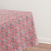 Retro Cat Grafisch Patroon grijs Tafelkleed (Voorbeeld)