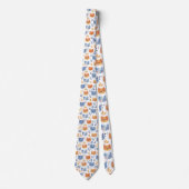 Retro Cat Graphic Custom Necktie Stropdas (Voorkant)