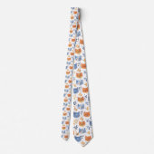 Retro Cat Graphic Custom Necktie Stropdas (Achterkant)