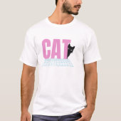 Retro Cat Grid — CAT Graphic Tee Design T-shirt (Voorkant)