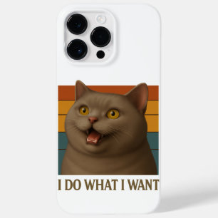 Retro Cat Houding Case-Mate iPhone 14 Pro Max Hoesje
