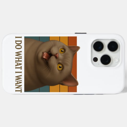 Retro Cat Houding Case-Mate iPhone Case (Achterkant (horizontaal))