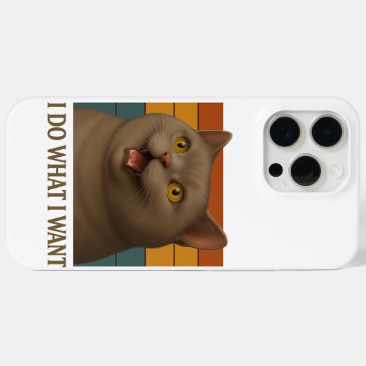 Retro Cat Houding Case-Mate iPhone Case (Achterkant (horizontaal))