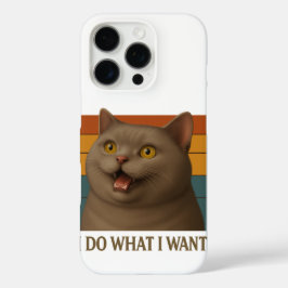 Retro Cat Houding iPhone 16 Pro Hoesje