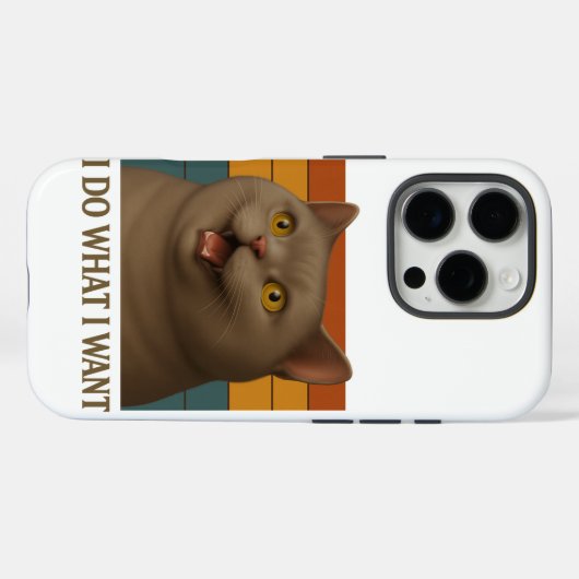 Retro Cat Houding Case-Mate iPhone Case (Achterkant (horizontaal))