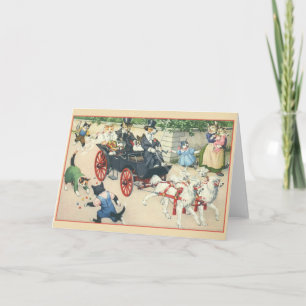 Retro Cat Huwelijk Trouwen Kaart