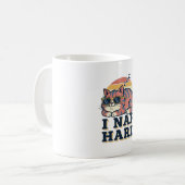 Retro Cat I Nap Hard White Coffee Mug Koffiemok (Voorkant links)