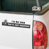 Retro Cat - Ik ben niet traag Bumpersticker (Op Truck)