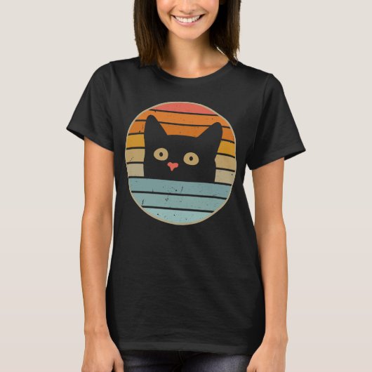Retro Cat Lover Grappig Schattige Kat T-shirt (Voorkant)