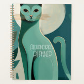 Retro Cat Lover's Planner met  naam (Voorkant)