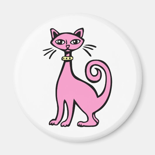 Retro Cat Magneet (Voorkant)