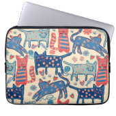 Retro CAT-ontwerp Laptop Sleeve (Voorkant)