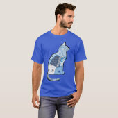 Retro Cat Patchwork vintage T-shirt (Voorkant volledig)