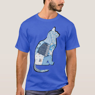 Retro Cat Patchwork vintage T-shirt