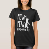 Retro Cat Pew Pew Madafakas Crazy Kitten Cats T-shirt (Voorkant)