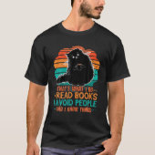Retro Cat Read Books Vermijd dat boeken opnieuw wo T-shirt (Voorkant)