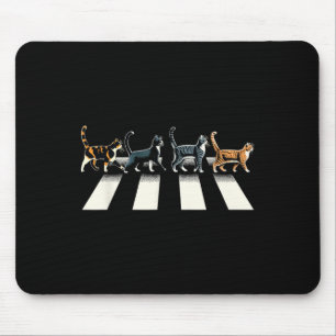 Retro Cat Rock en Roll Muziek Gift Mannen Kinder V Muismat