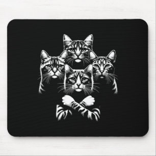 Retro Cat Rock Muziek Concertband Mannen Kinder Vr Muismat