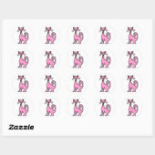 Retro Cat Ronde Sticker (Vel)