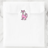Retro Cat Ronde Sticker (Tas)