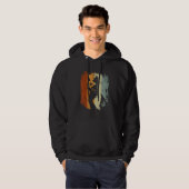 Retro Cat Russisch Blauw Hoodie (Voorkant volledig)