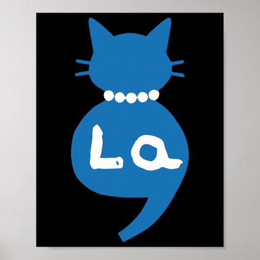 Retro Cat Schattigee Schoenen Comma La Kamala Harr Poster (Voorkant)
