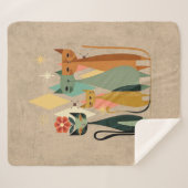 Retro Cat Sherpa Deken, Retro Deken (Voorkant (horizontaal))