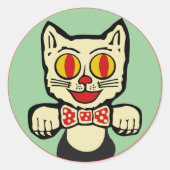 Retro Cat Sticker (Voorkant)