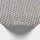 Retro Cat Sunglazen Patroon Cadeaupapier (Hoek)