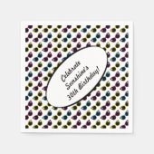 Retro Cat Sunglazen Patroon Servetten (Voorkant)