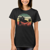 Retro Cat Sunset Hammock T-shirt (Voorkant)