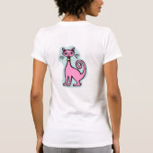 Retro Cat -V 2 - (Frent & Bk) T-shirt (Achterkant)