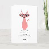 Retro Cat Verjaardag Wenskaart Kaart (Achterkant)