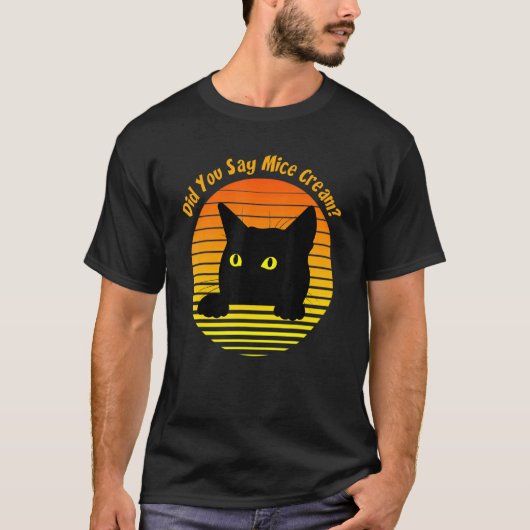 Retro Cat zei je dat Mice Cam T-shirt (Voorkant)