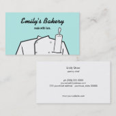 Retro Catering Bakkerij Pastry Chef Rolling Pin Visitekaartje (Voorkant / Achterkant)