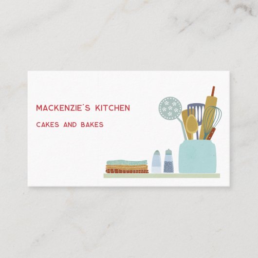 Retro Catering Visitekaartje (Voorkant)