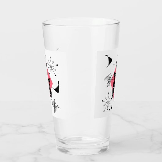 Retro Cats Atomic Starburst Moderne Middeleeuw Glas (Links)