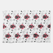 Retro Cats Atomic Starburst Moderne Middeleeuw Theedoek (Horizontaal)