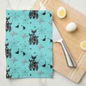 Retro Cats Atomic Starburst Moderne Middenstand Ki Theedoek (Quarter Fold)