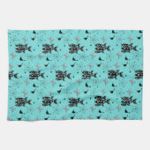 Retro Cats Atomic Starburst Moderne Middenstand Ki Theedoek (Horizontaal)