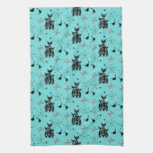 Retro Cats Atomic Starburst Moderne Middenstand Ki Theedoek (Verticaal)