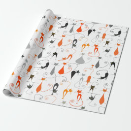 Retro Cats Cadeaupapier