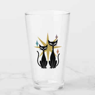 Retro Cats Goud Atoomstarburst Glas | midden van h