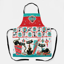 Retro Cats Kerst Schort