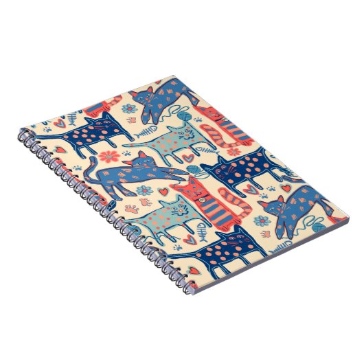 Retro Cats  Notitieboek (Rechterzijde)